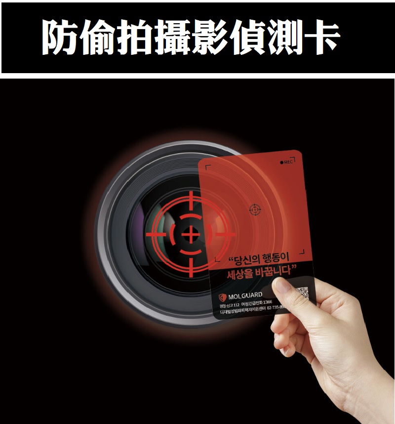 Molguard 【防偷拍偵測卡】雪炫推薦  隱藏攝像頭 Molguard 韓國製造防偷拍 每個女生都要有！