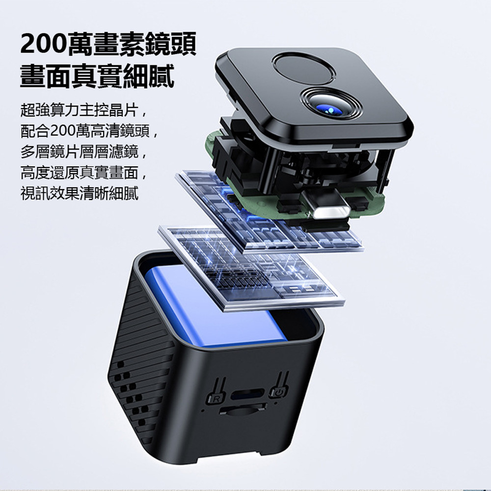 監控王 S27 WiFi無線智慧低耗電7天待機 可拆式旋轉支架小方塊型夜視監控網路攝影機(手機遠端監控)
