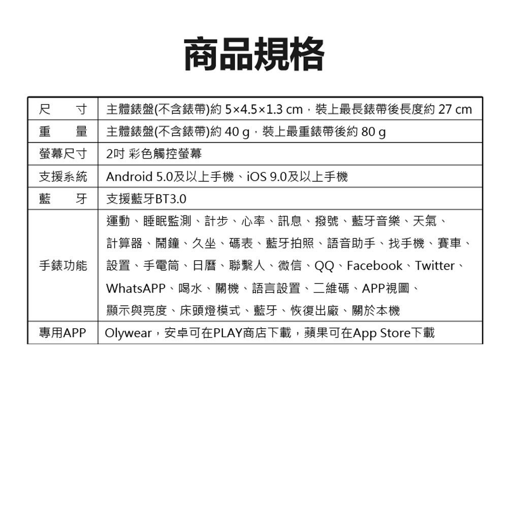 SW-Y57UR2 藍牙智慧手錶 贈7款錶帶+無線耳機組+保護套(心率睡眠監測 藍牙拍照 社群APP 磁吸充電)