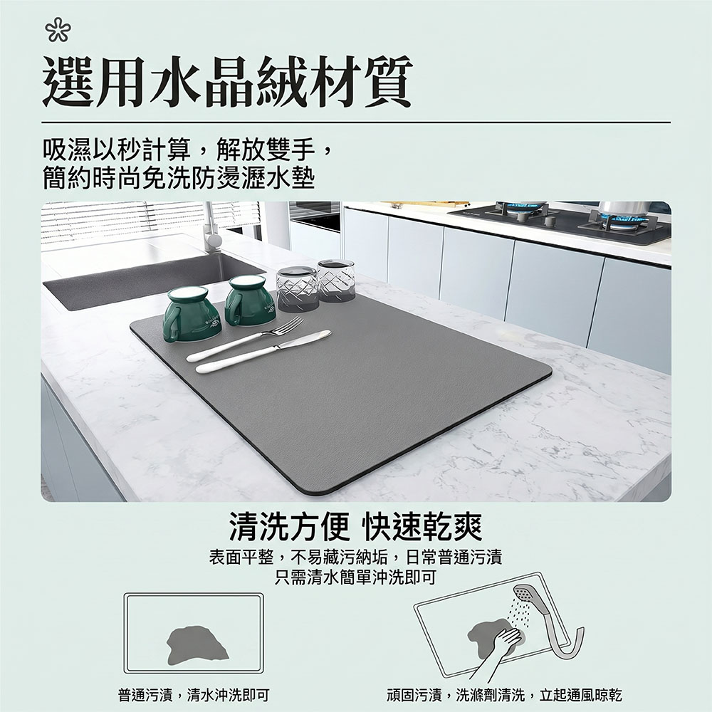 【JAR嚴選】廚房珪藻泥桌面吸水墊(預購14個工作天)