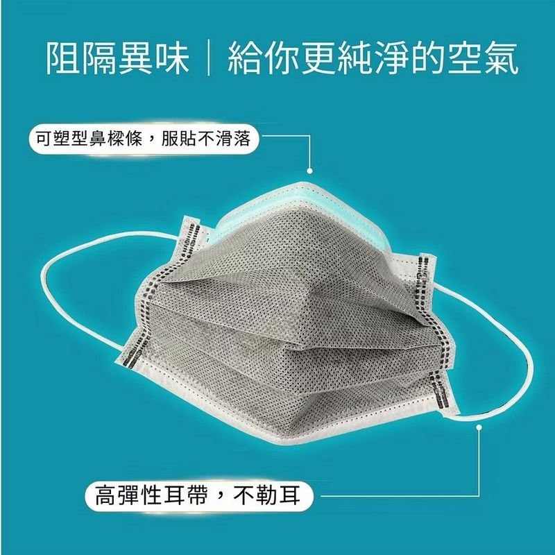 四層過濾活性碳口罩
