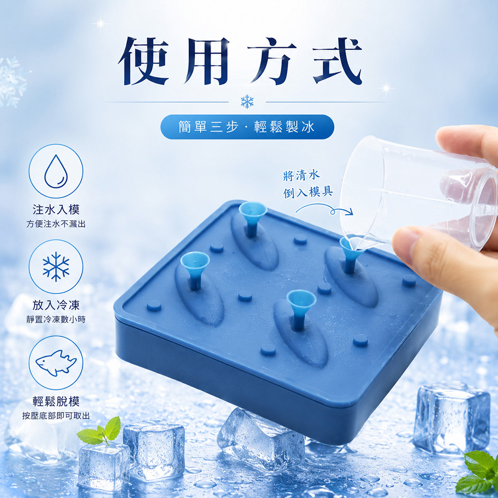 3D立體鯊魚冰塊模具 帶蓋矽膠製冰盒 動物造型冰格 創意DIY製冰模