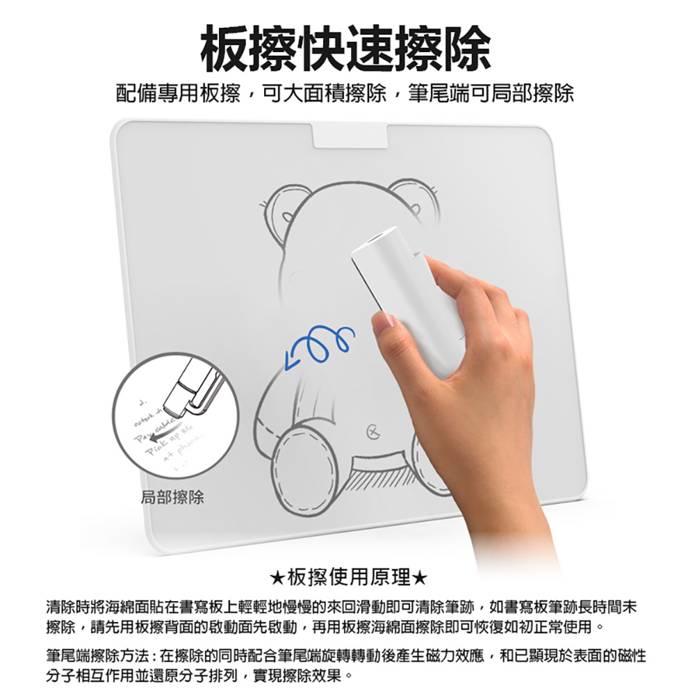 沐畫Plus 15吋磁性白板寫字繪圖板(零耗材 環保電子紙 鉛筆觸感 書寫順暢 上課筆記 工作紀錄)