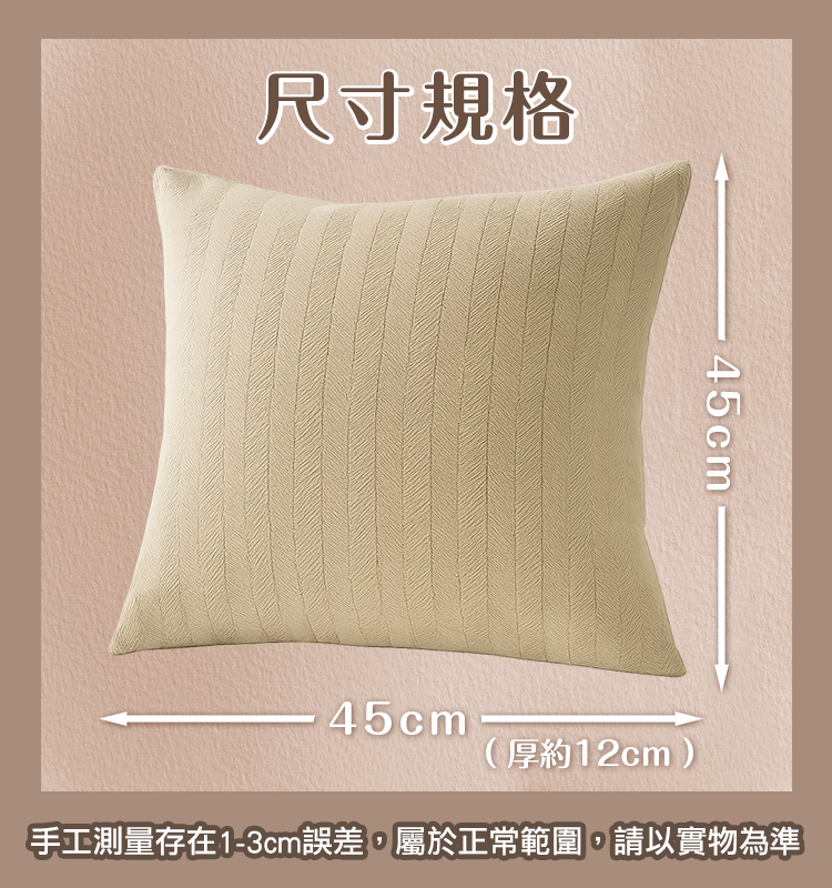 現代人字紋雪尼爾沙發抱枕 (有枕心)