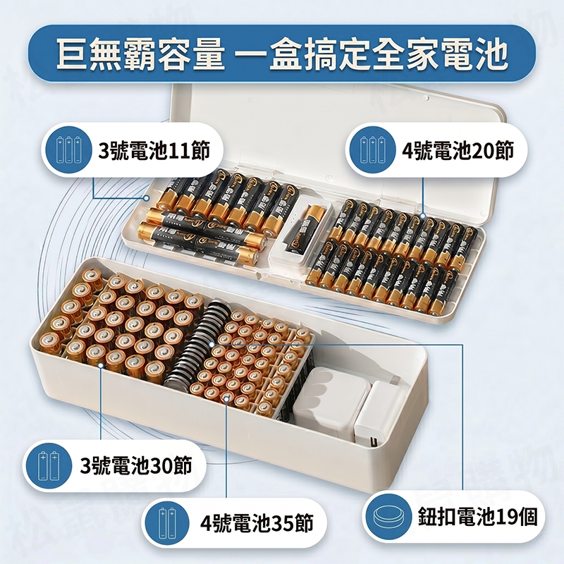大容量電池收納盒