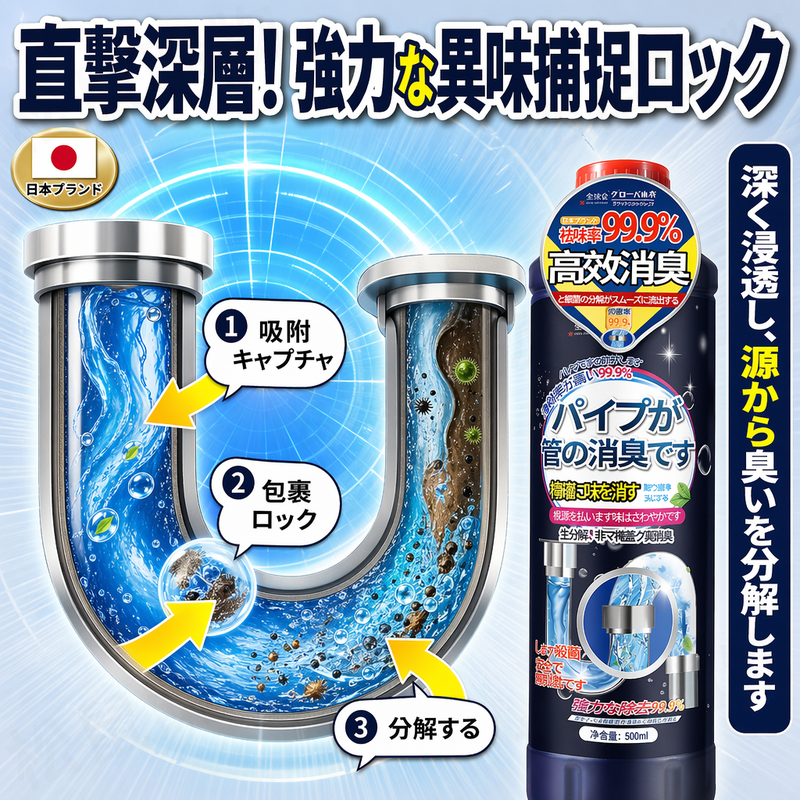 【日本品牌】管道除臭清潔劑