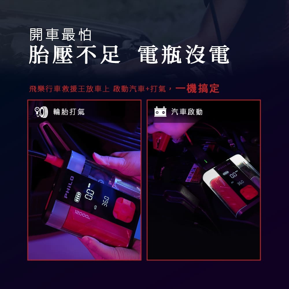 行車救援王STP12 PRO二代 救車x打氣多功能機