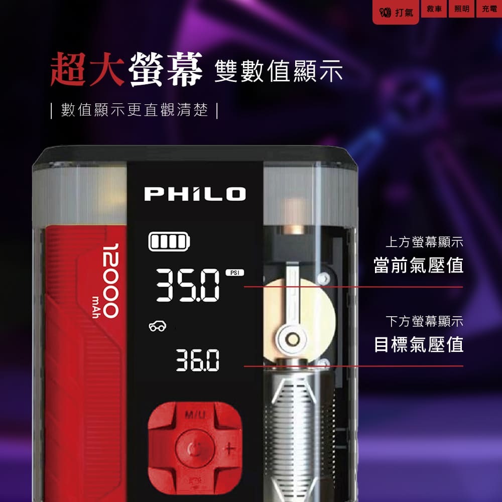 行車救援王STP12 PRO二代 救車x打氣多功能機