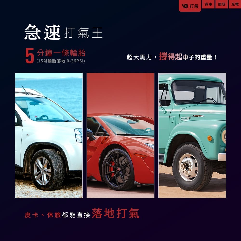 行車救援王STP12 PRO二代 救車x打氣多功能機