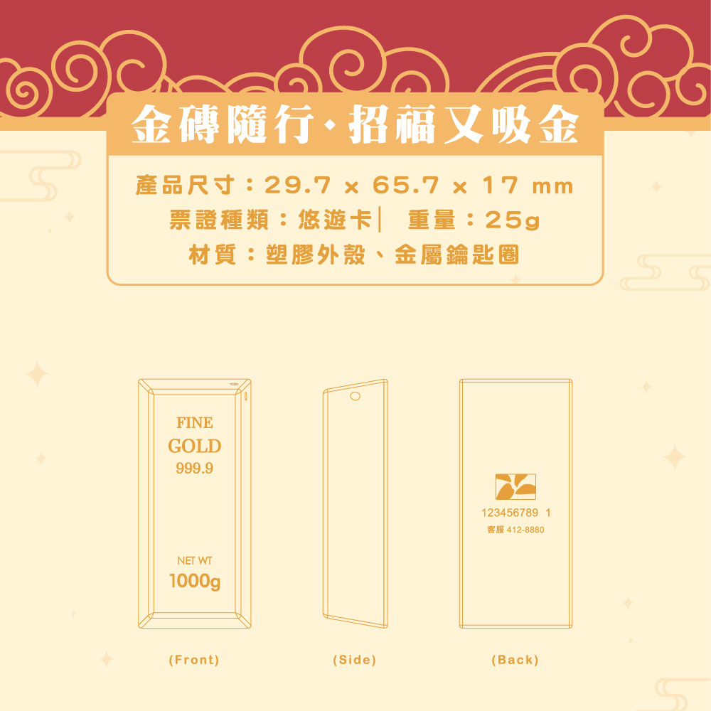 球財、金磚立體造型-悠遊卡/一卡通