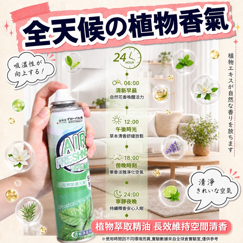 【日本品牌】植物香氛空氣清新劑 