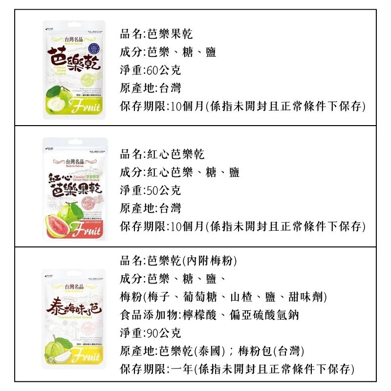【泰泉】台灣名品 檸檬王 水果乾系列 果乾 芭樂乾 檸檬乾 芒果乾