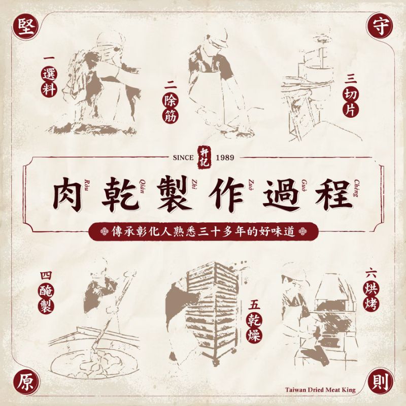 【軒記台灣肉乾王】脆肉乾 傳統肉乾系列 豬肉乾 豬肉紙 