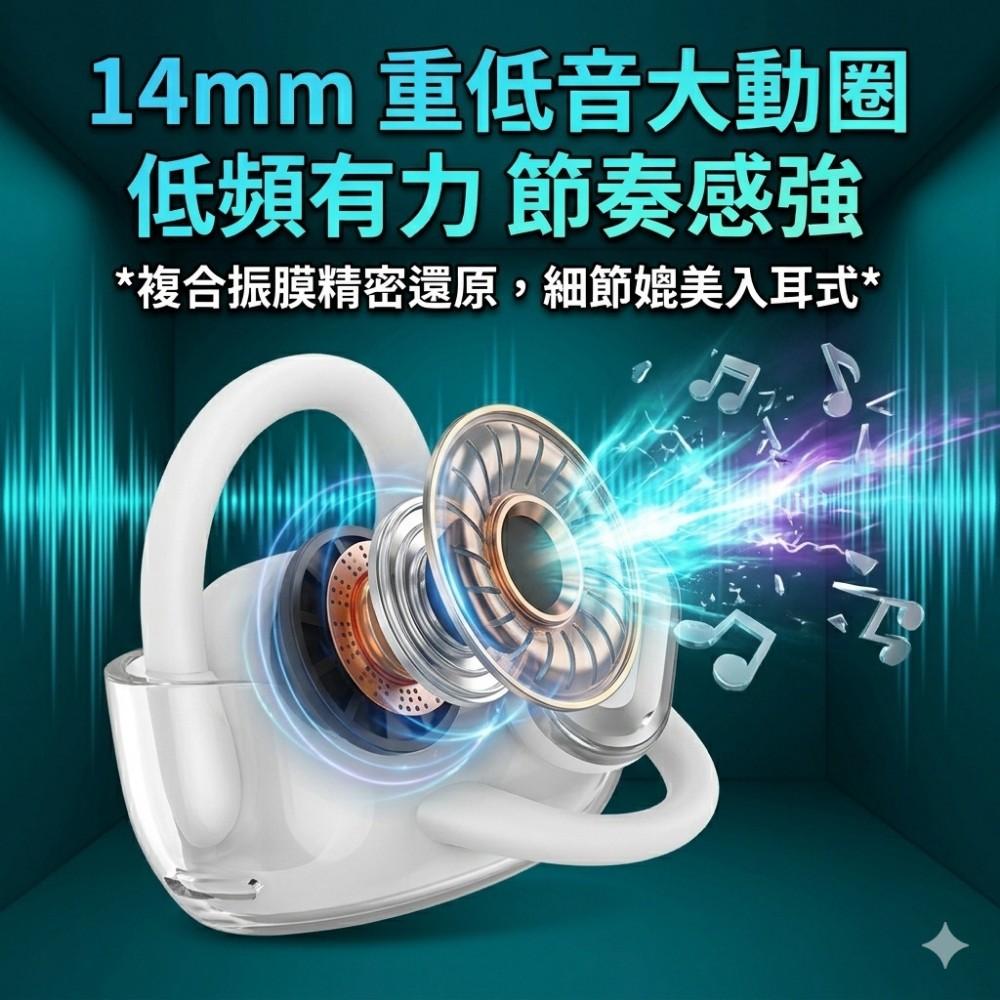 【FitLoop】開放掛耳式健身運動耳機 重訓跳繩不脫落 親膚防汗