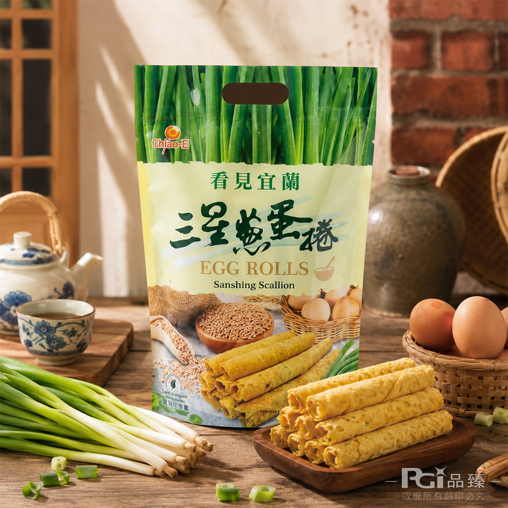 【巧益】蛋捲系列-原味/三星蔥(144g)