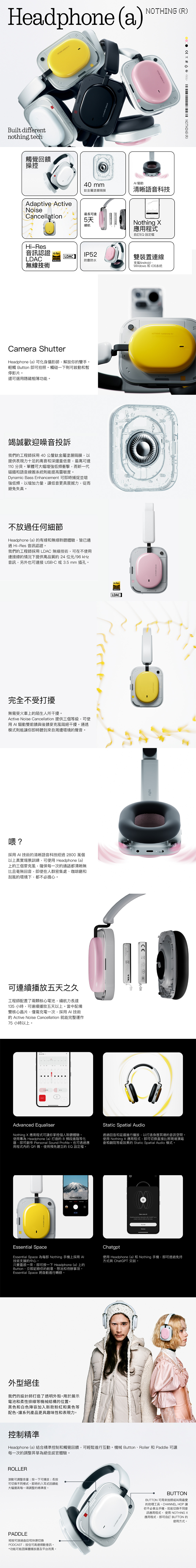 NOTHING Headphone (a) 頭戴式耳罩藍牙耳機