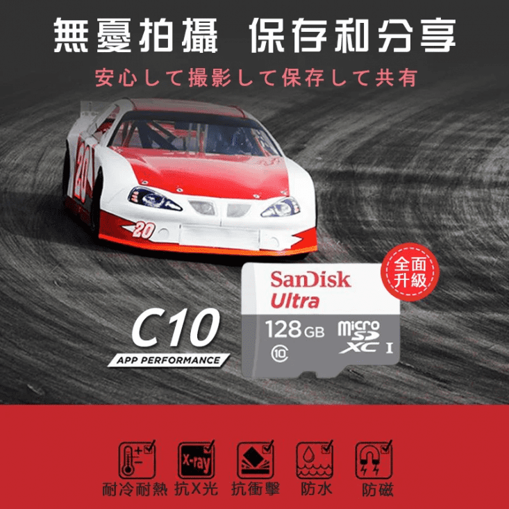 【SanDisk 晟碟】超耐用記憶卡16G/32G/64G/128G