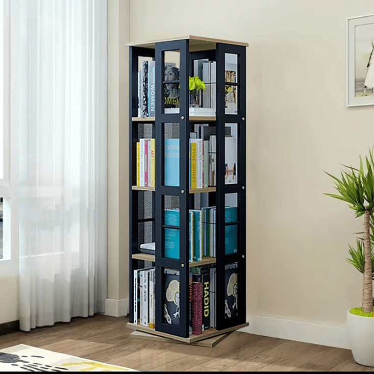 可旋轉收納書架書櫃 可旋轉收納書架書櫃