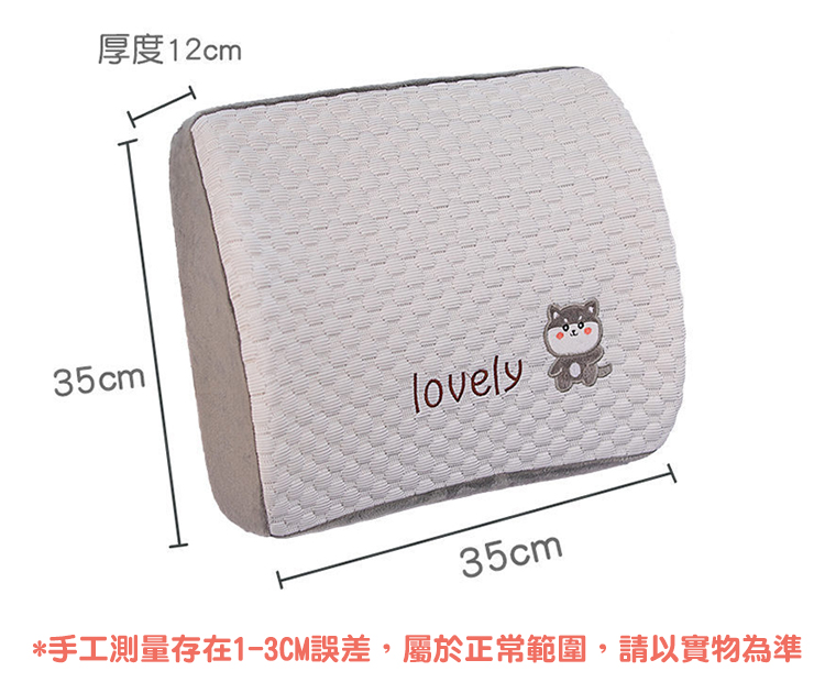 3D立體涼感顆粒腰靠枕