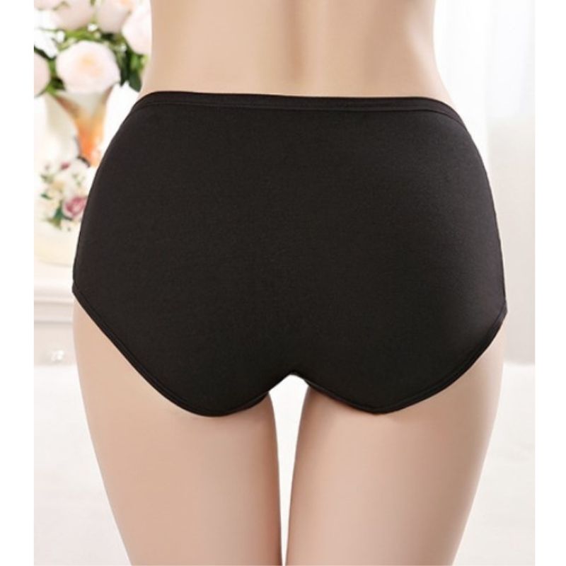 大尺碼親膚透氣舒適中腰棉質內褲 M-3XL 高彈力腰圍
