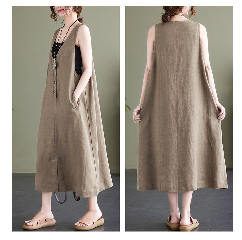 中大尺碼寬鬆涼爽修身顯瘦連身裙 2款 L-2XL 洋裝 連衣裙