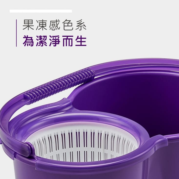 【好神拖】輕巧腳踩旋轉拖把組 (1桶1拖2布) (布盤任選組)適用30坪以下空間