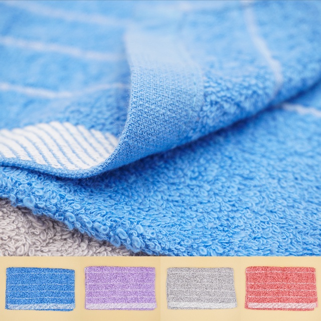 【凱美棉業】MIT台灣製 16兩純棉歐色緞面白線條童巾 4色可選