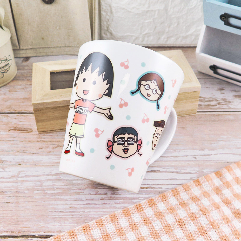 正版授權櫻桃小丸子 斜口馬克杯