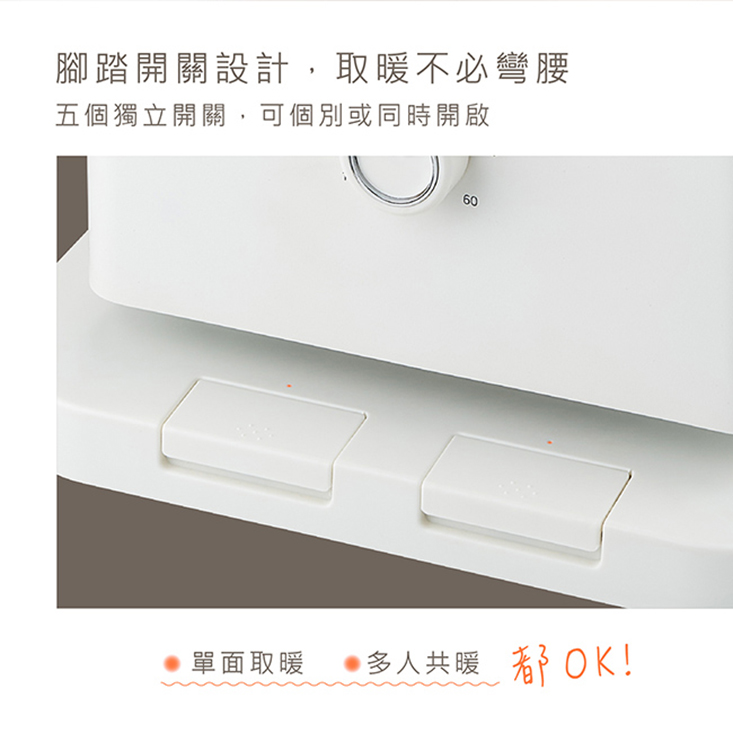 【KINYO】1500W直立式石英速暖電暖器電暖爐 EH-520