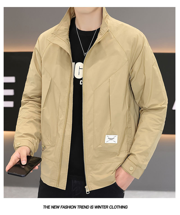 輕奢雅痞水洗薄款夾克外套 M-4XL