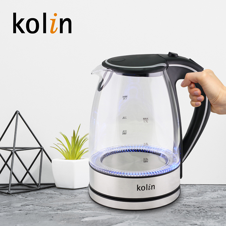 【歌林Kolin】LED玻璃快煮壺KPK-UD1706