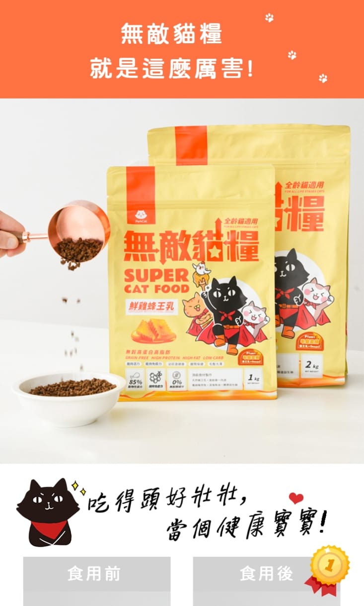 【Park cat貓樂園】無敵貓糧鮮雞蜂王乳2KG 適口性佳 全齡貓飼料