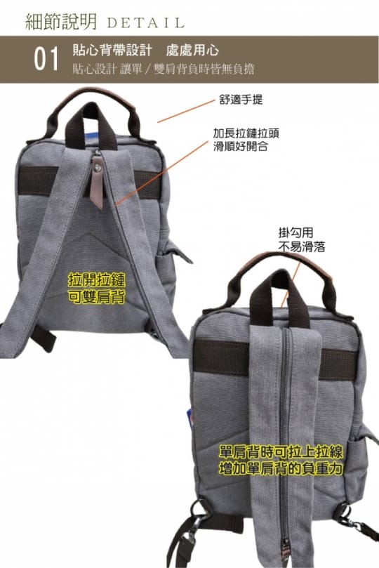 韓版大容量多層收納帆布後背包 雙肩背 肩背包 後背包 耐磨大容量 旅行包