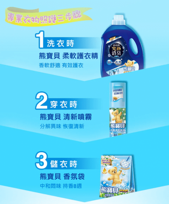 熊寶貝柔軟精補充包