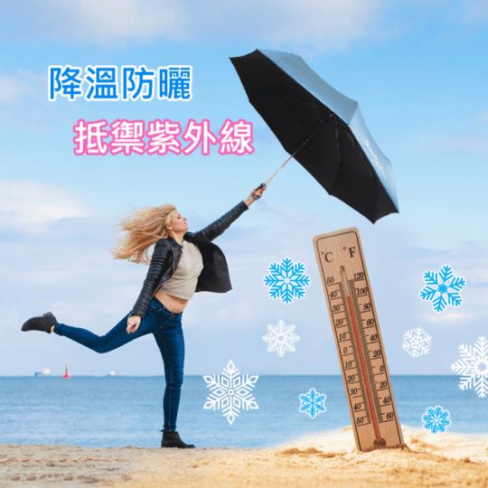 降溫抗風自動開收傘