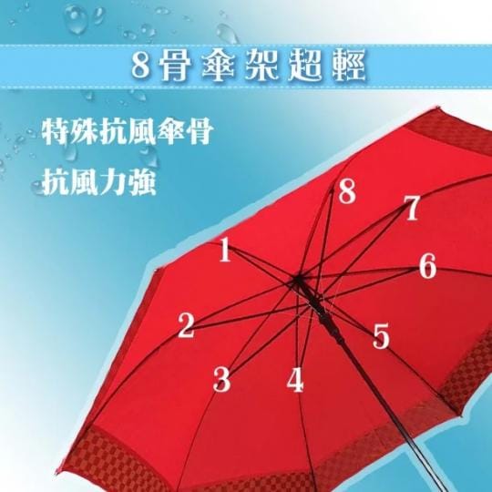 8骨防風輕量半自動雨傘