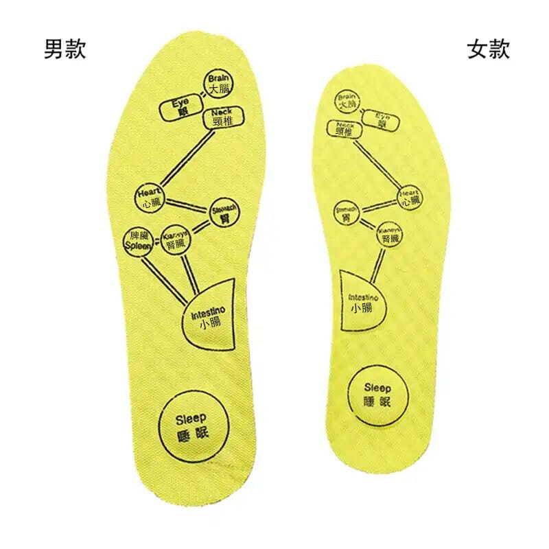 足底按摩防臭艾草鞋墊 運動吸汗速乾 高回彈運動鞋墊 