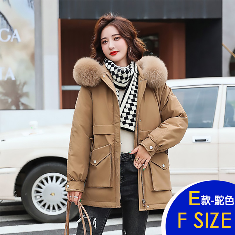 抗寒保暖羽絨棉連帽中長版外套 升溫保暖外套 (多款可選)