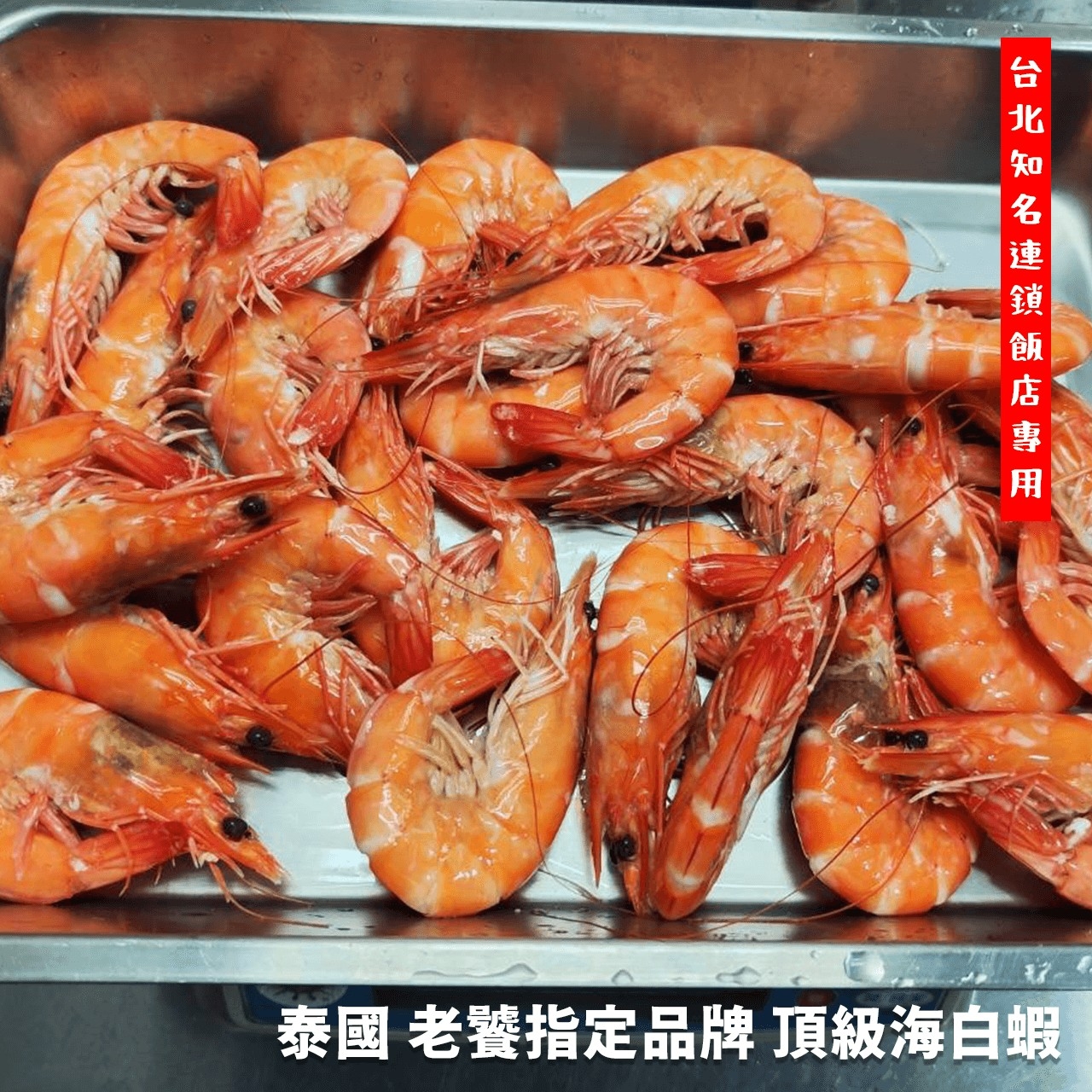 【鮮到貨】泰國頂級海白蝦 500g/盒(約12~15隻)