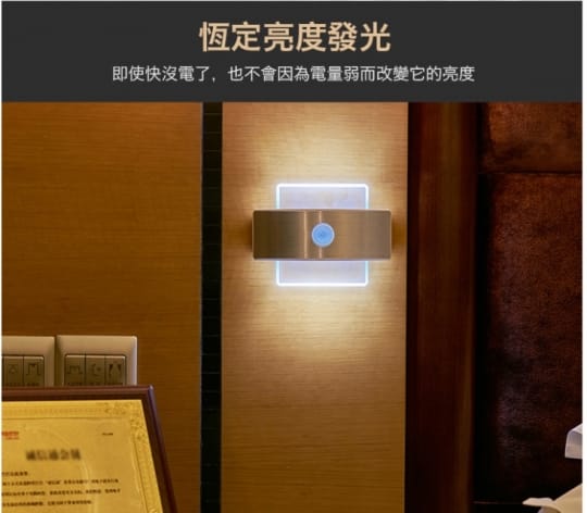 USB充電雙感應造型壁燈