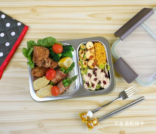 不鏽鋼雙格隔熱餐盒