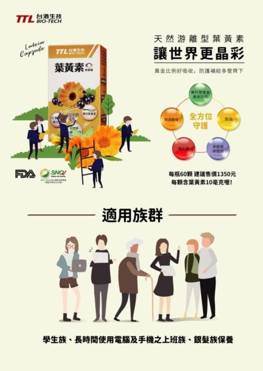 台酒生技葉黃素軟膠囊