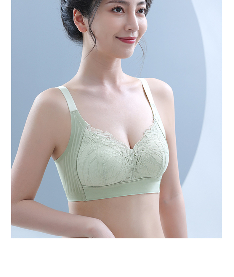 全罩杯果凍三明治薄款蕾絲無鋼圈內衣  M-3XL 3色可選