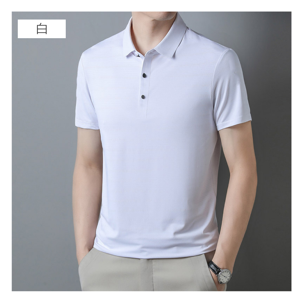 冰涼絲滑彈力透氣商務POLO衫 XL-3XL 三色可選