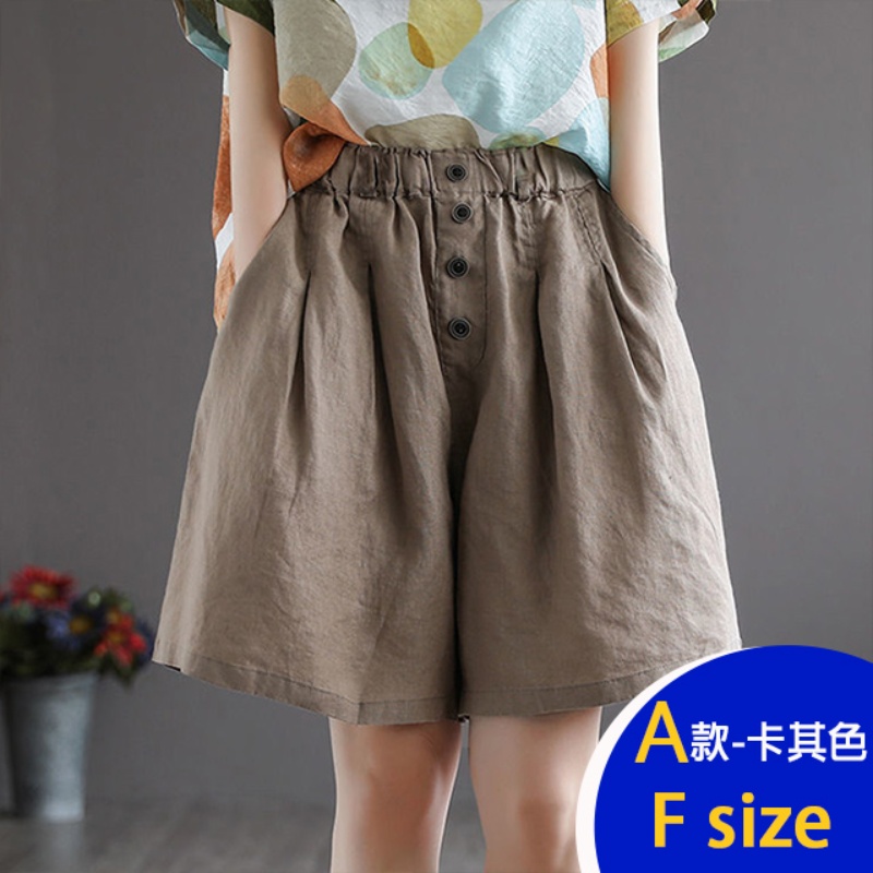 韓國製造型百搭寬鬆透氣亞麻褲 棉麻褲 多款任選 鬆緊腰設計 休閒褲 短褲