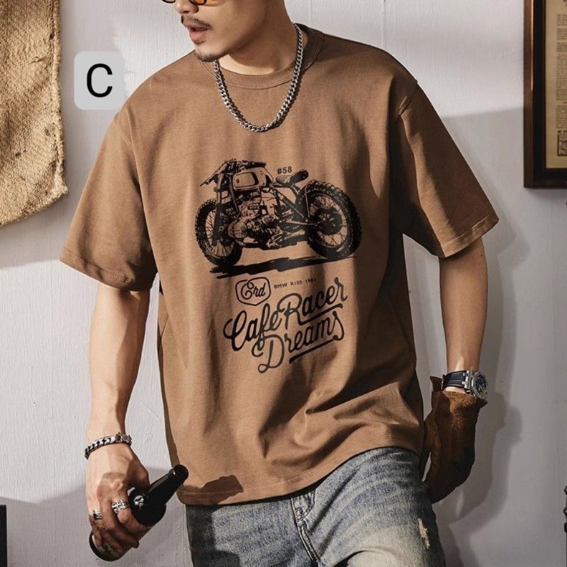 美式復古純棉男短袖T恤雅痞上衣