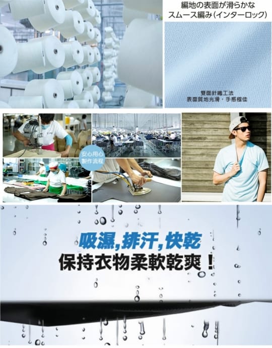 吸濕排汗抗UV舒適涼感衣