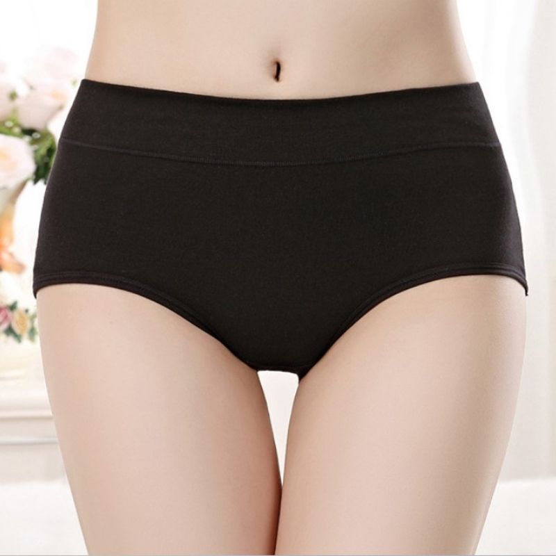 大尺碼親膚透氣舒適中腰棉質內褲 M-3XL 高彈力腰圍