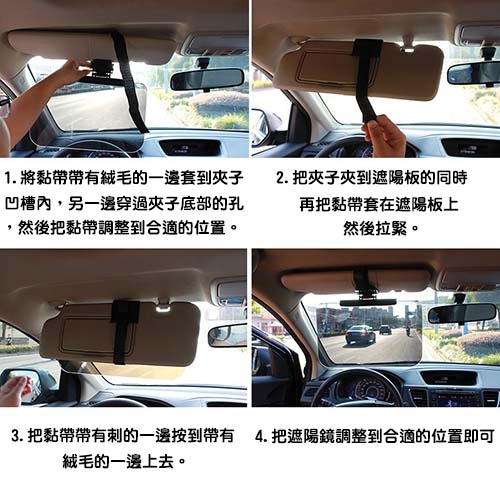 大視野車用防眩光遮陽鏡 