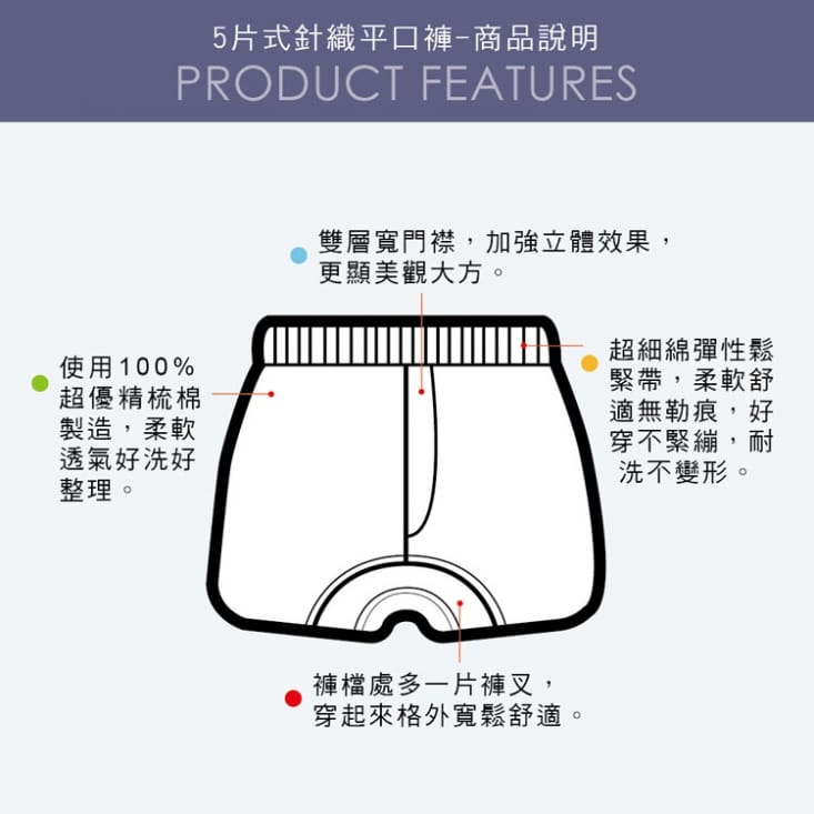 【SunFlower三花】獨家花色專利針織/貼身平口褲.男內褲